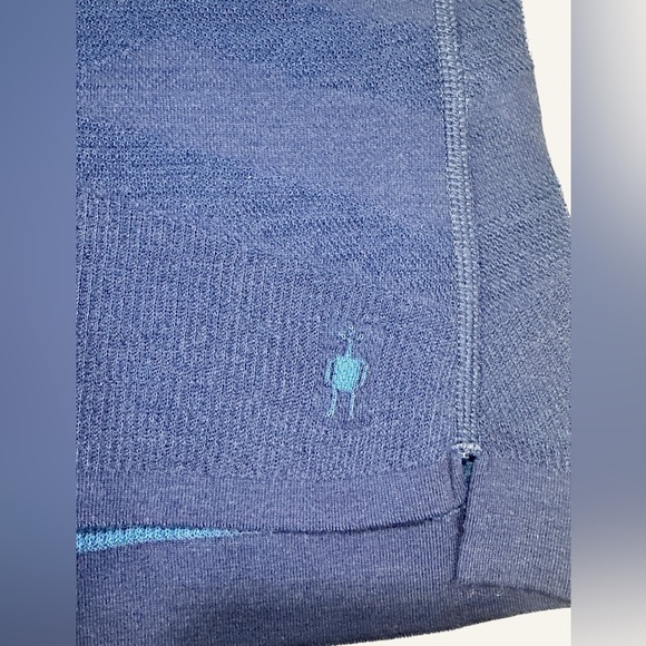 🆕 Smartwool Women's Intraknit Thermal Merino 1/4 Zip Blueberry Hill Extra Small - Picture 4 of 6